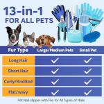 13-Piece Pet Grooming Kit for Dogs and Cats