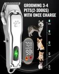Cordless Dog Grooming Clippers with LED Display