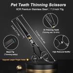 10-in-1 Dog Grooming Scissors Kit with Round Tips