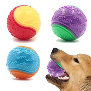 3 Pack Squeaky Dog Balls for Playtime