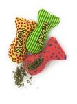 Organic Catnip Fish Toys for Active Cats - 3 Pack