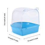 Hanging Bird Bath Tub with Hooks for Small Birds