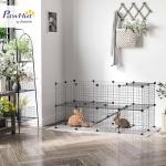 PawHut Adjustable Metal Pet Playpen for Small Animals