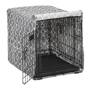 Gray Dog Crate Cover with Teflon Protection