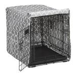 Gray Dog Crate Cover with Teflon Protection