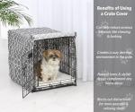 Gray Dog Crate Cover with Teflon Protection