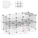 PawHut Adjustable Metal Pet Playpen for Small Animals