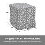 Gray Dog Crate Cover with Teflon Protection