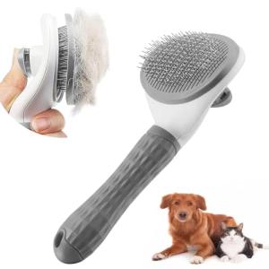 Self-Cleaning Cat Grooming Brush for Shedding