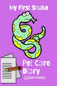 Kid-Friendly Snake Care Diary for Pet Owners