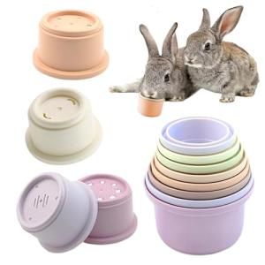 Colorful Stacking Cups for Bunnies and Small Pets