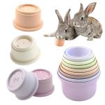 Colorful Stacking Cups for Bunnies and Small Pets