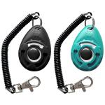 Pet Training Clicker with Wrist Strap - Black/Blue