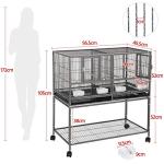 Stackable Rolling Metal Bird Cage for Parrots