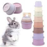 Colorful Stacking Cups for Bunnies and Small Pets