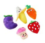 6-Pack Plush Squeaky Toys for Small Dogs