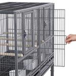 Stackable Rolling Metal Bird Cage for Parrots