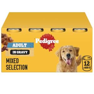 Pedigree Adult Dog Wet Food in Gravy, 12-Pack