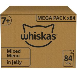 WHISKAS Senior Wet Cat Food Pouches - 84 Pack
