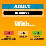 Pedigree Adult Dog Wet Food in Gravy, 12-Pack