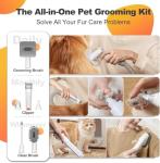 Dog and Cat Grooming Kit with Vacuum Suction
