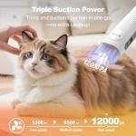 Dog and Cat Grooming Kit with Vacuum Suction