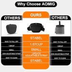 Aomig Portable Silicone Dog Treat Pouch - Black