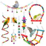 8 Pack Bird Toys Set for Budgies and Parrots