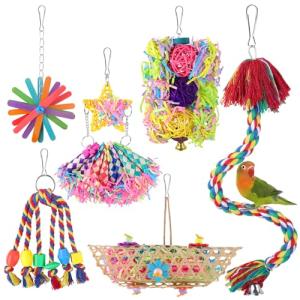 6 Pack Bird Shredding Toys for Budgies & Parrots