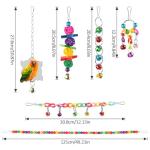 8 Pack Bird Toys Set for Budgies and Parrots