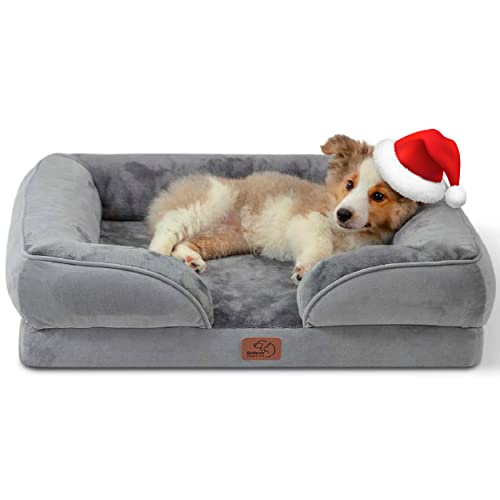 Bedsure Orthopedic Waterproof Dog Bed for Medium Dogs