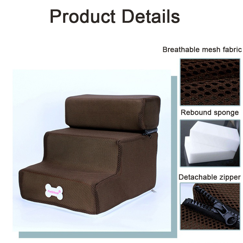 3-Step Pet Stairs for Small Dogs and Cats