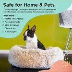 Calming Donut Dog & Cat Bed in Taupe 23