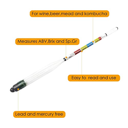 Brewing Hydrometer Set with Test Jar & Accessories
