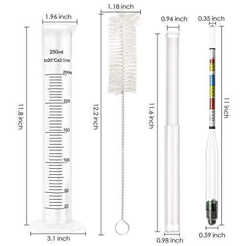 Brewing Hydrometer Set with Test Jar & Accessories
