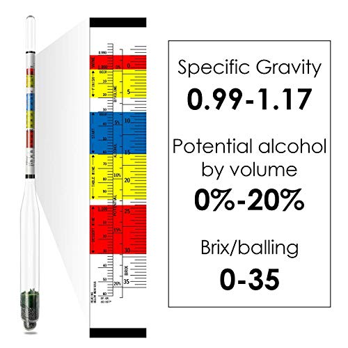 Brewing Hydrometer Set with Test Jar & Accessories
