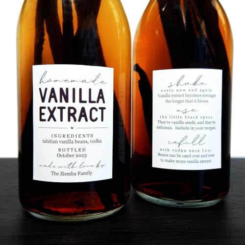 Personalized Homemade Vanilla Extract Labels - Set of 18