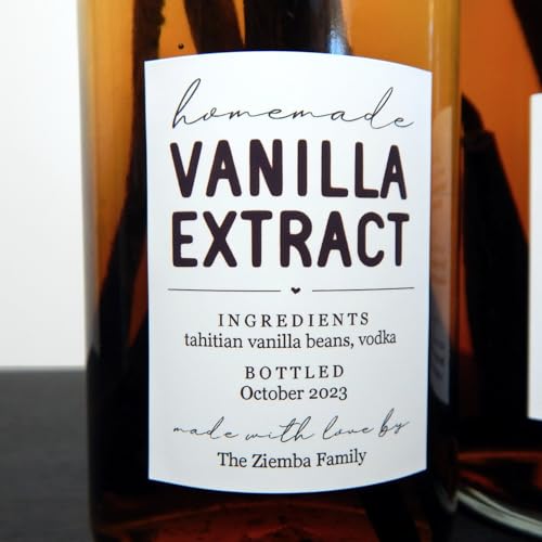 Personalized Homemade Vanilla Extract Labels - Set of 18