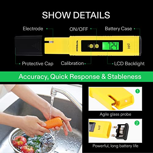 VIVOSUN Digital pH Meter for Hydroponics & Aquariums