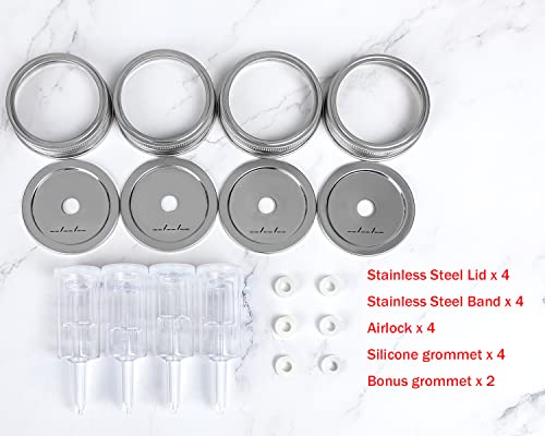 Jillmo Stainless Steel Fermentation Kit for Mason Jars
