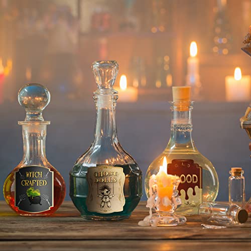 80 Halloween Animal Bottle Labels for Party Decor
