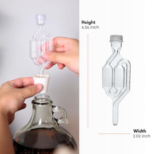 Twin Bubble Airlock & Carboy Bung Set