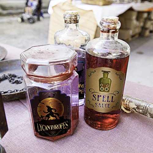80 Halloween Animal Bottle Labels for Party Decor