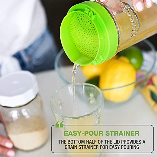 Kefir Lid Set for Wide Mouth Mason Jars