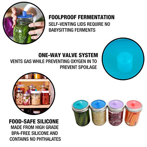 Dishwasher-Safe Silicone Pickle Pipes for Easy Fermentation