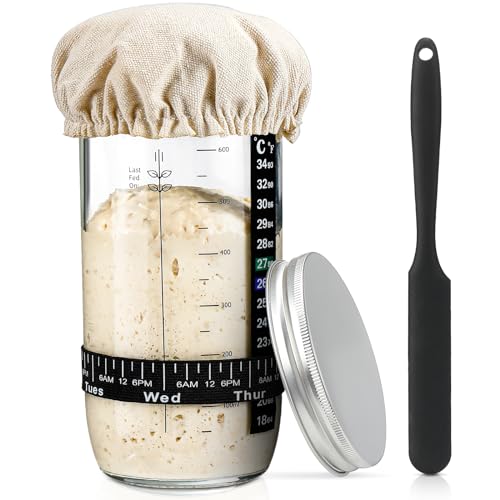 Essential Sourdough Starter Kit with Glass Jar