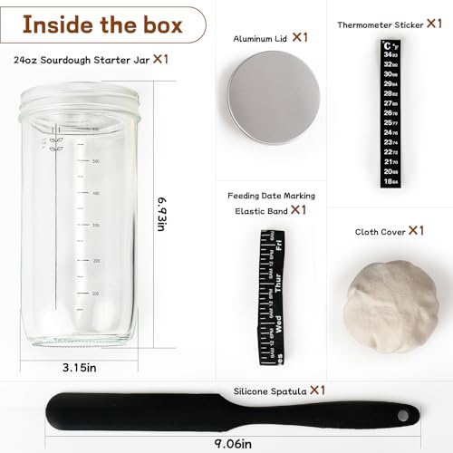Essential Sourdough Starter Kit with Glass Jar