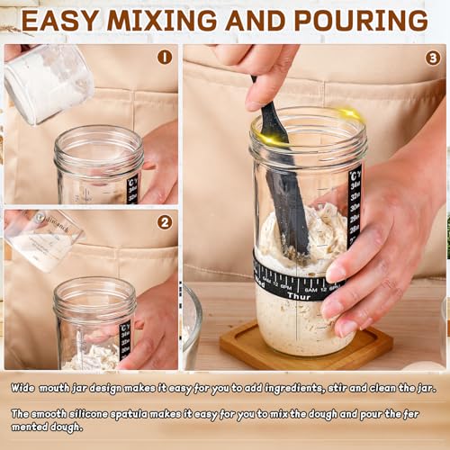 Essential Sourdough Starter Kit with Glass Jar