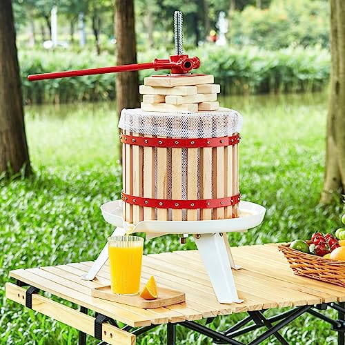 VEVOR Manual Fruit Wine Press with Beech Wood