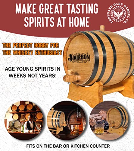 1 Gallon Oak Aging Barrel with Stand and Spigot